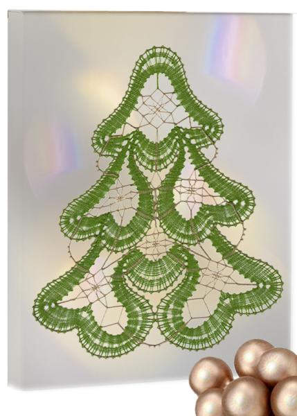 666 Klöppelbrief  "Tannenbaum" aus der Serie "Antik"